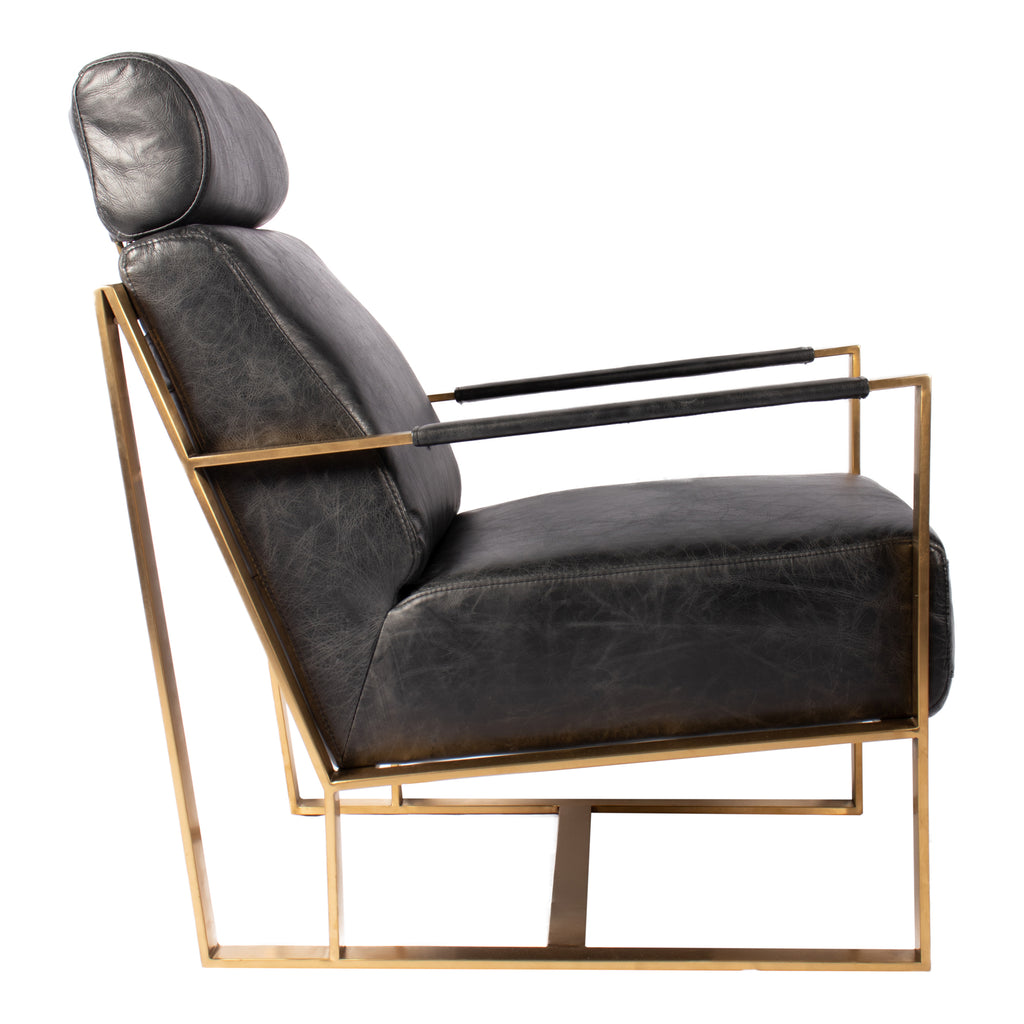 PARADISO CHAIR ONYX BLACK LEATHER