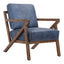 DREXEL ARM CHAIR KAISO BLUE LEATHER