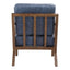 DREXEL ARM CHAIR KAISO BLUE LEATHER