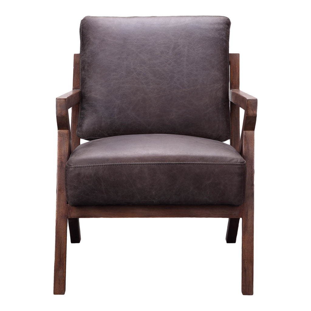 DREXEL ARM CHAIR NIMBUS BLACK LEATHER