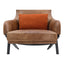 AMOS LEATHER ACCENT CHAIR OPEN ROAD BROWN LEATHER