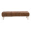 ENDORA BENCH OPEN ROAD BROWN LEATHER