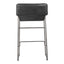 STARLET COUNTER STOOL ONYX BLACK LEATHER -M2