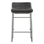 STARLET COUNTER STOOL ONYX BLACK LEATHER -M2