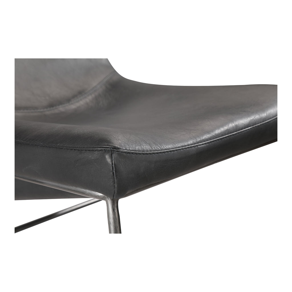 STARLET BARSTOOL ONYX BLACK LEATHER -M2