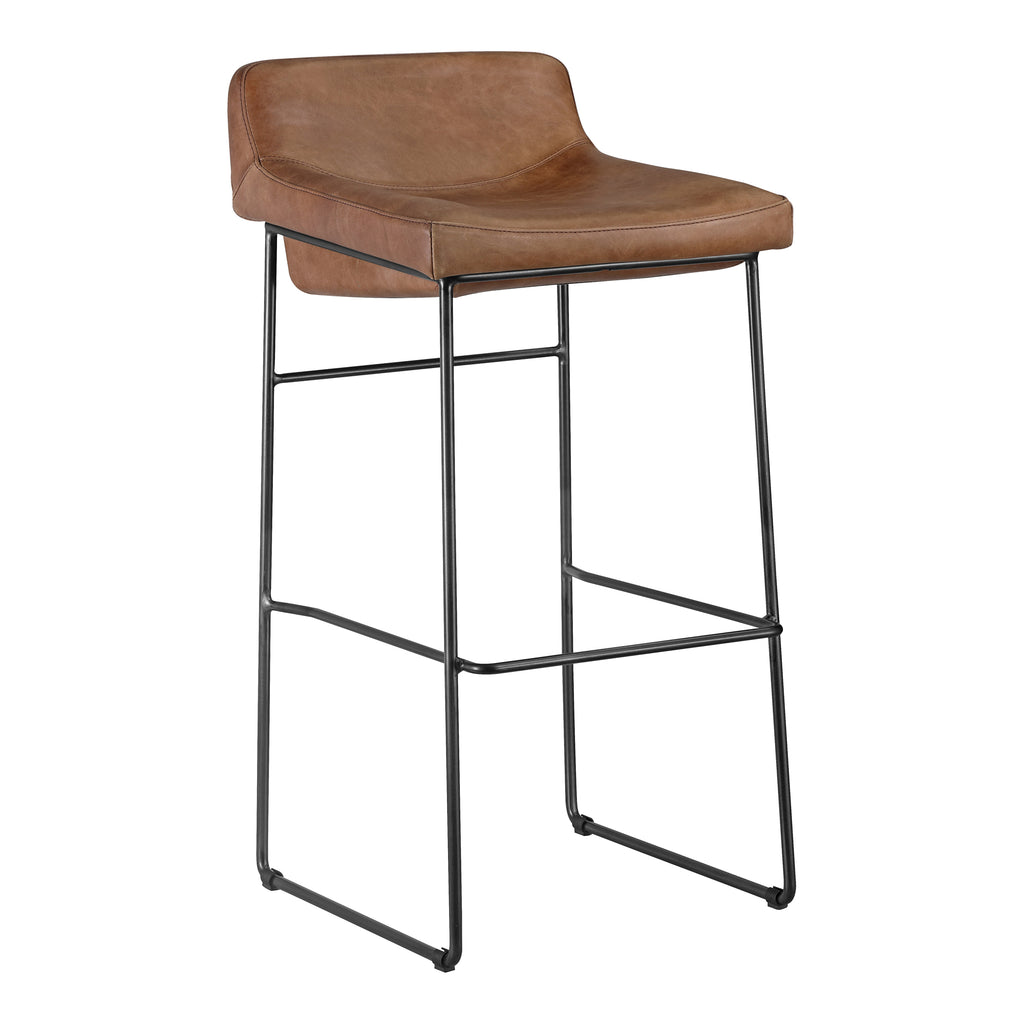 STARLET BARSTOOL OPEN ROAD BROWN LEATHER-M2