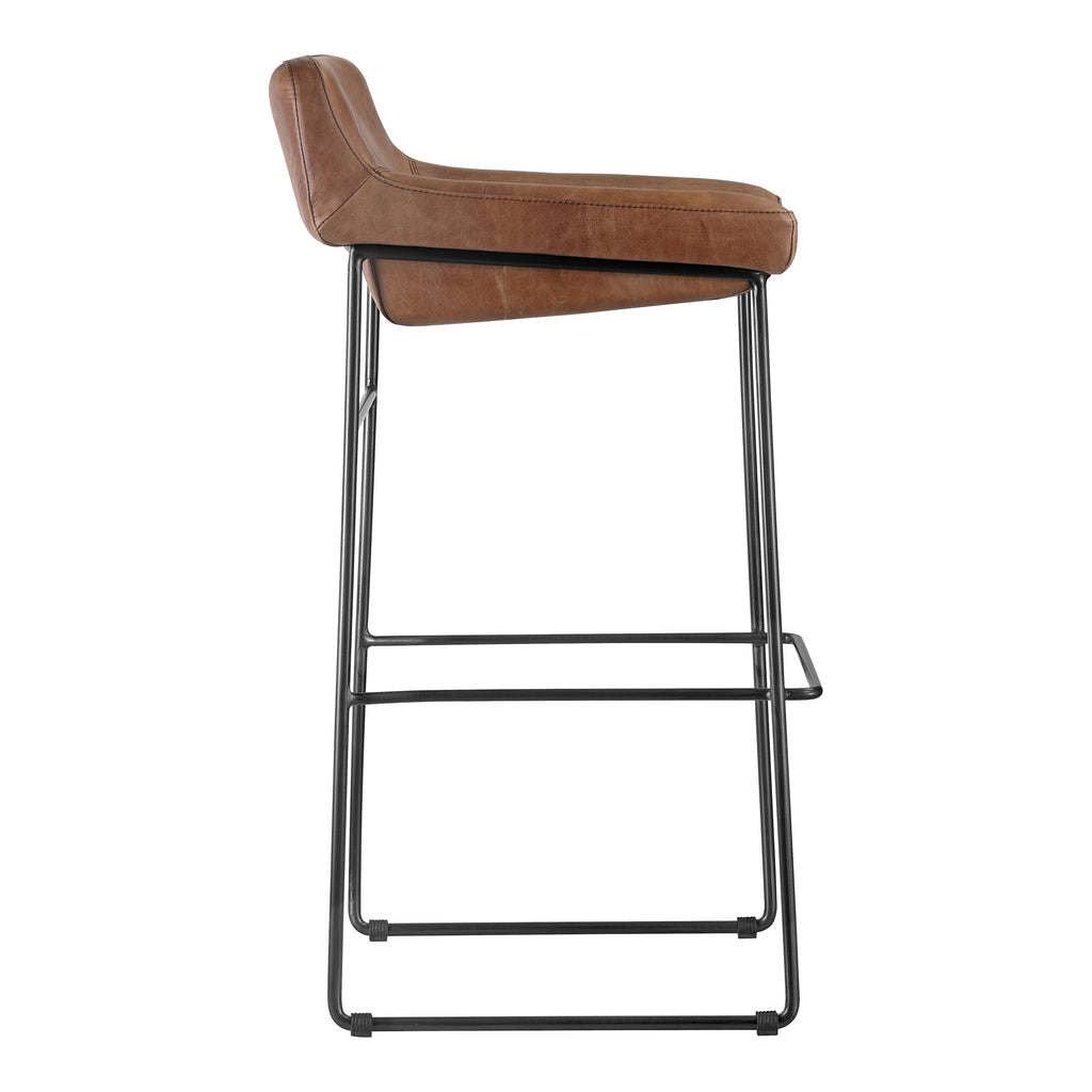 STARLET BARSTOOL OPEN ROAD BROWN LEATHER-M2