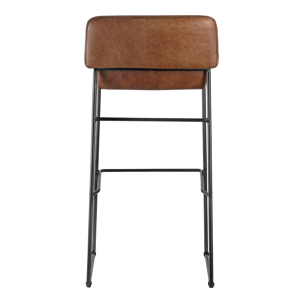 STARLET BARSTOOL OPEN ROAD BROWN LEATHER-M2