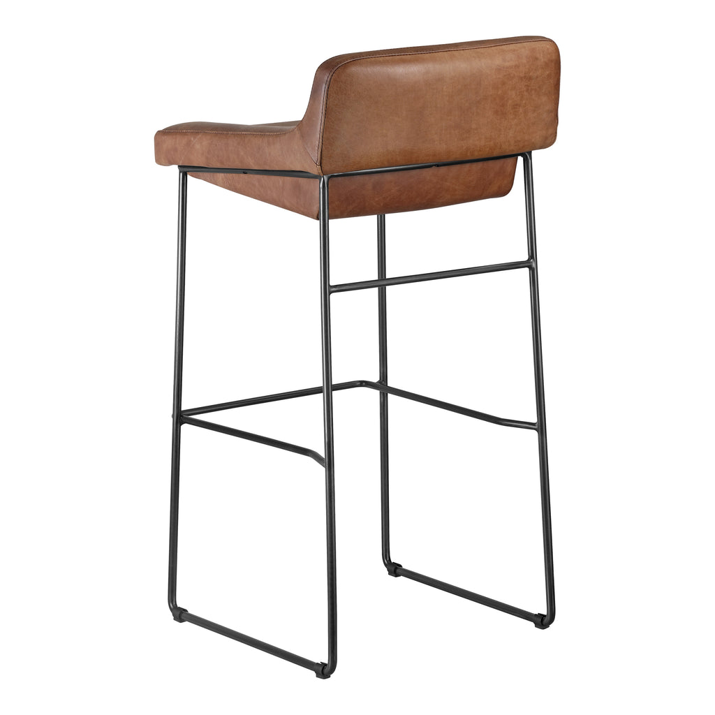 STARLET BARSTOOL OPEN ROAD BROWN LEATHER-M2