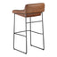 STARLET BARSTOOL OPEN ROAD BROWN LEATHER-M2