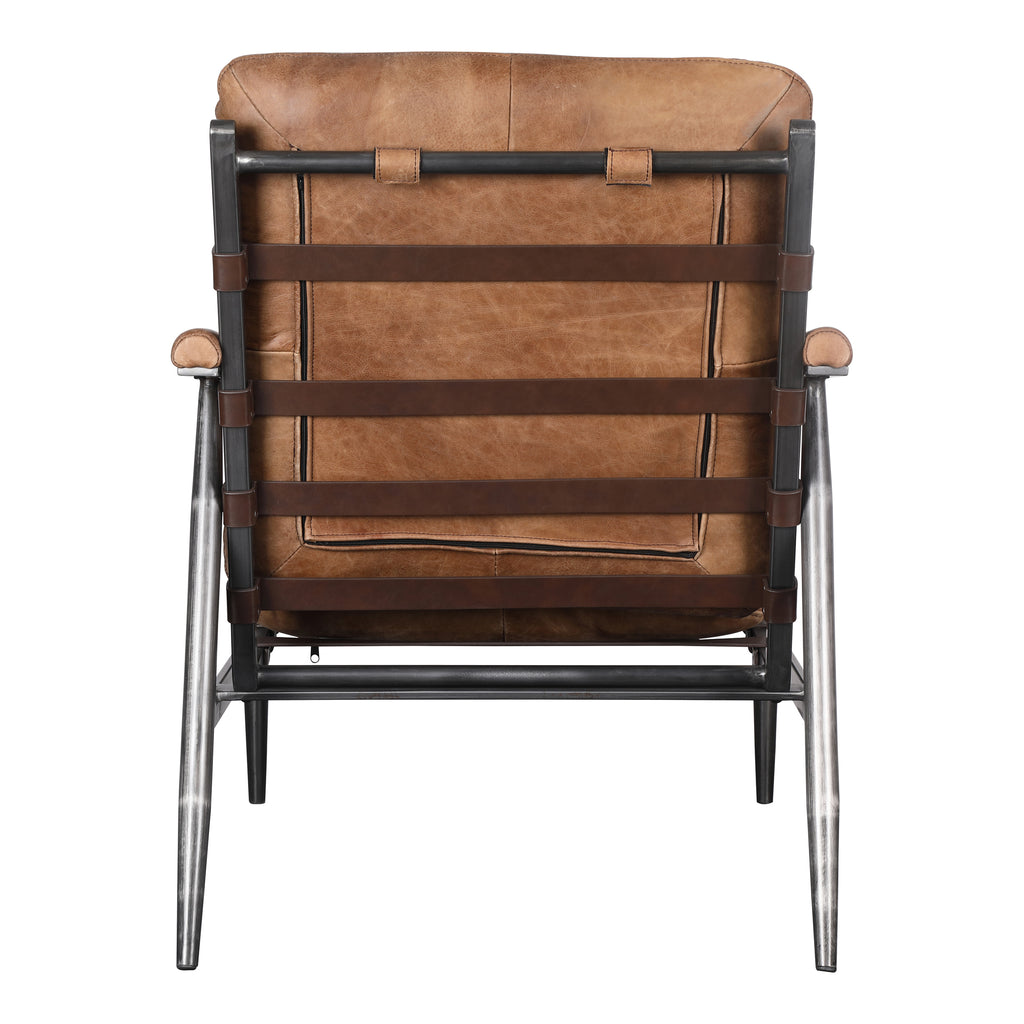 SHUBERT ACCENT CHAIR OPEN ROAD BROWN LEATHER