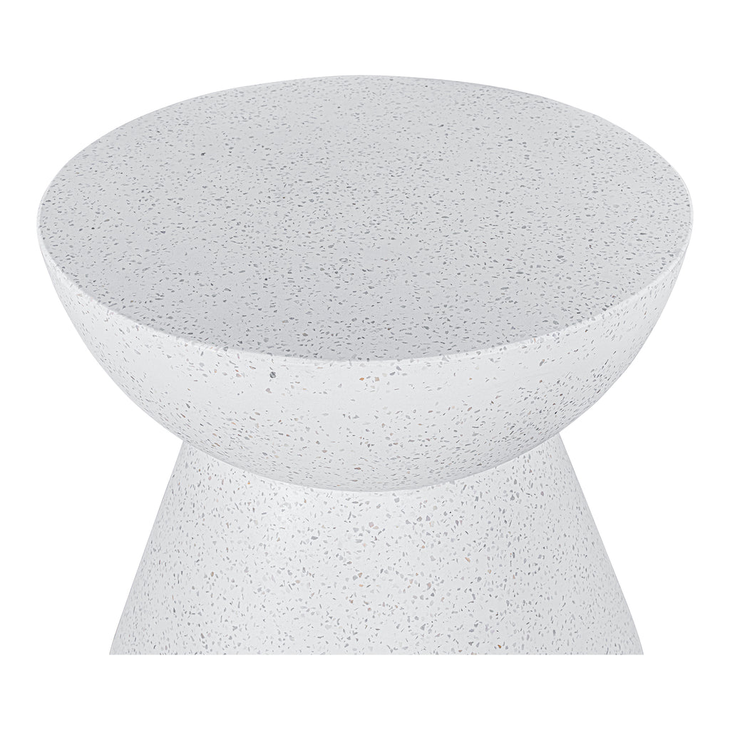 MINERAL OUTDOOR SIDE TABLE WHITE TERRAZZO