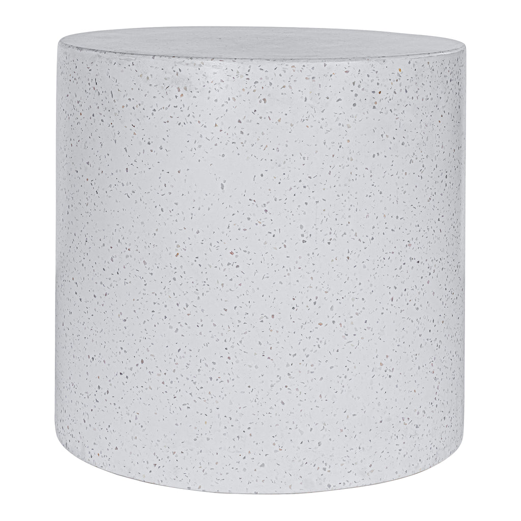 OMI OUTDOOR SIDE TABLE WHITE TERRAZZO