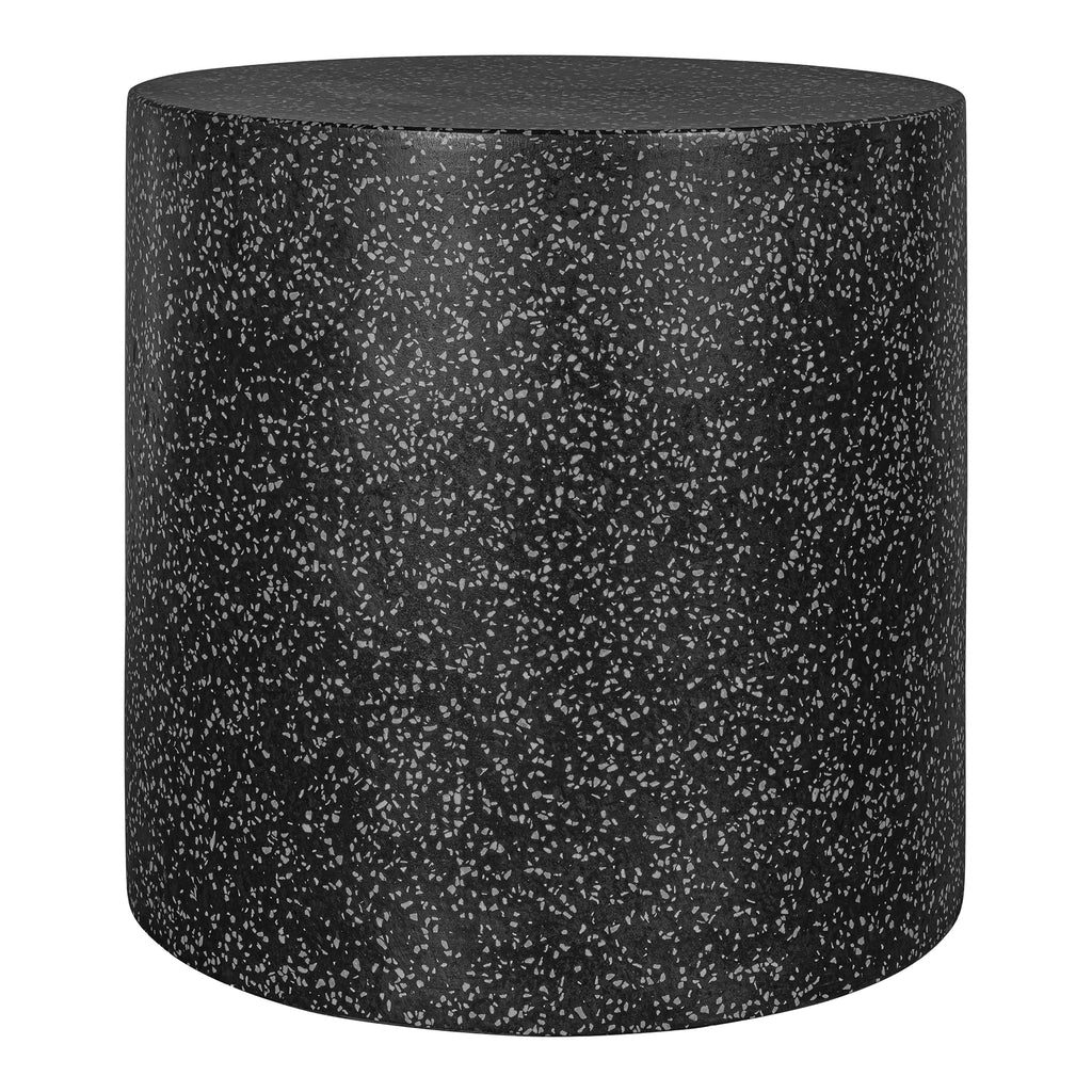 OMI OUTDOOR SIDE TABLE BLACK TERRAZZO