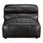 RAMSAY LEATHER SLIPPER CHAIR ANTIQUE BLACK