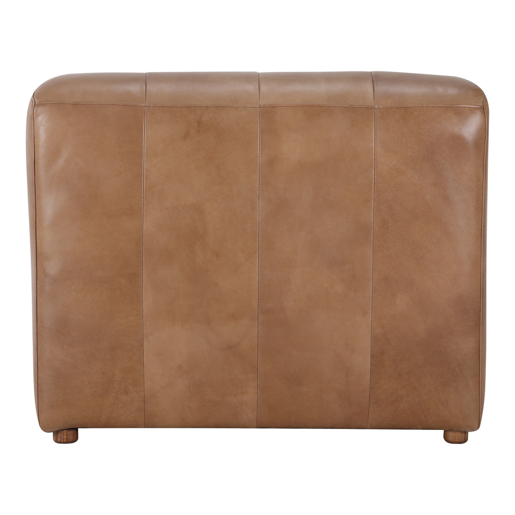 RAMSAY LEATHER SLIPPER CHAIR TAN