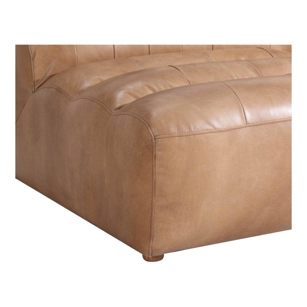 RAMSAY LEATHER SLIPPER CHAIR TAN