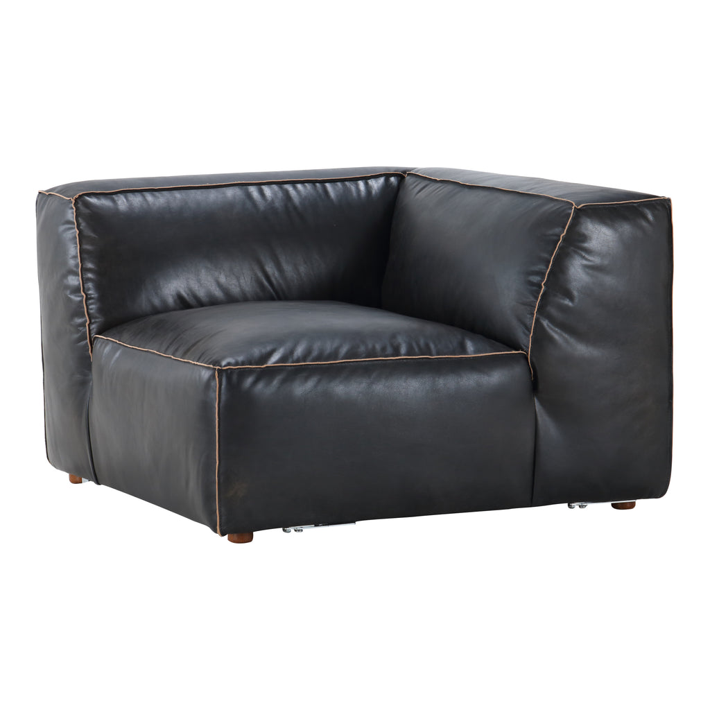 LUXE CORNER CHAIR ANTIQUE BLACK