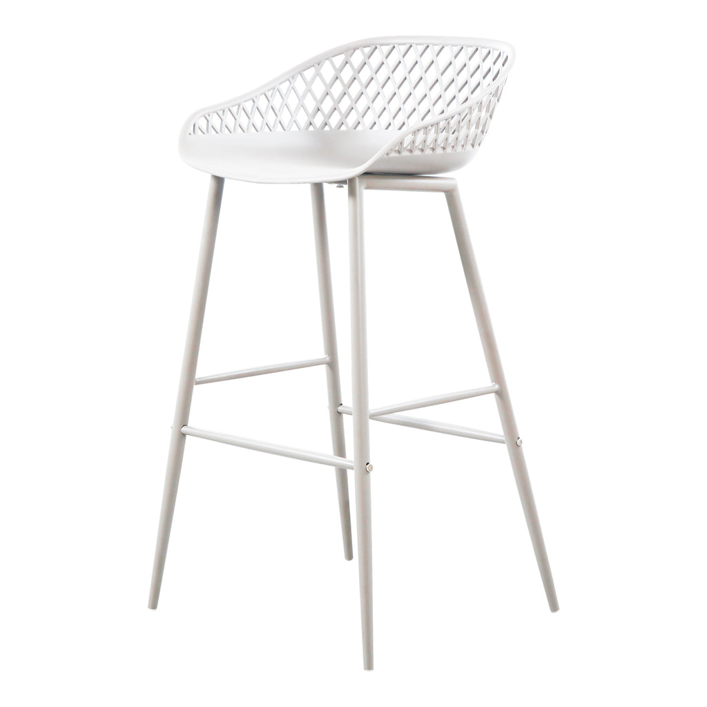 PIAZZA OUTDOOR BARSTOOL WHITE-M2