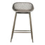 PIAZZA OUTDOOR COUNTER STOOL GREY-M2