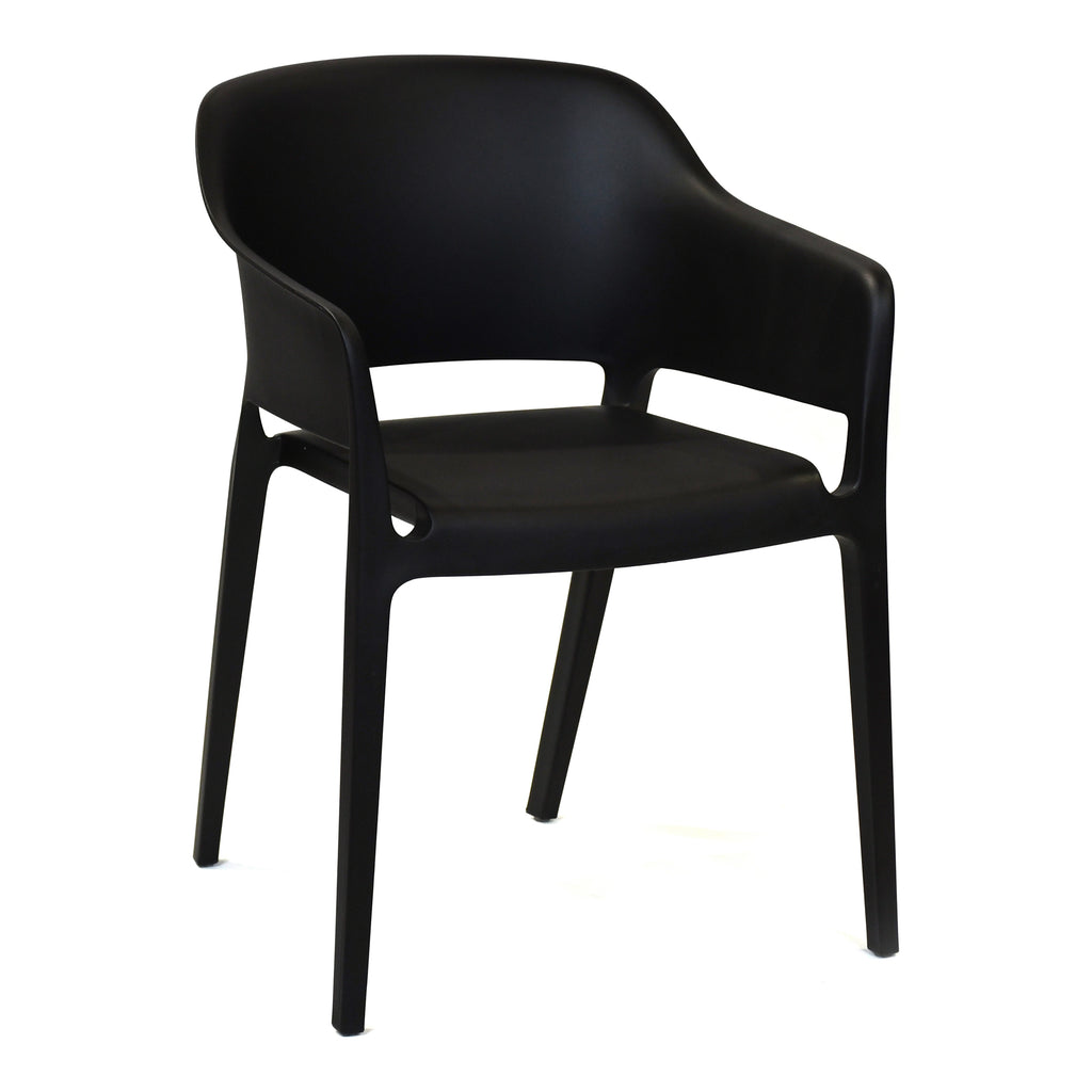 FARO OUTDOOR DINING CHAIR BLACK-M2