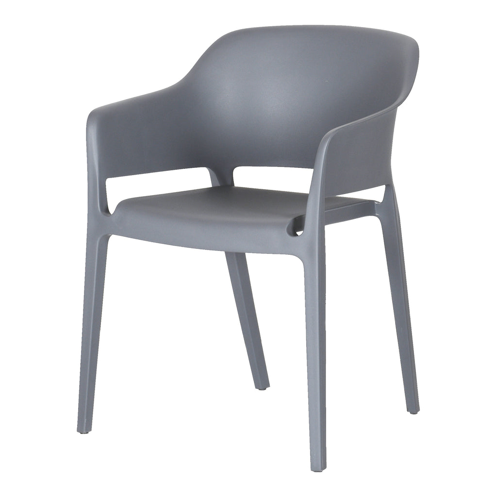 FARO OUTDOOR DINING CHAIR CHARCOAL GREY-M2