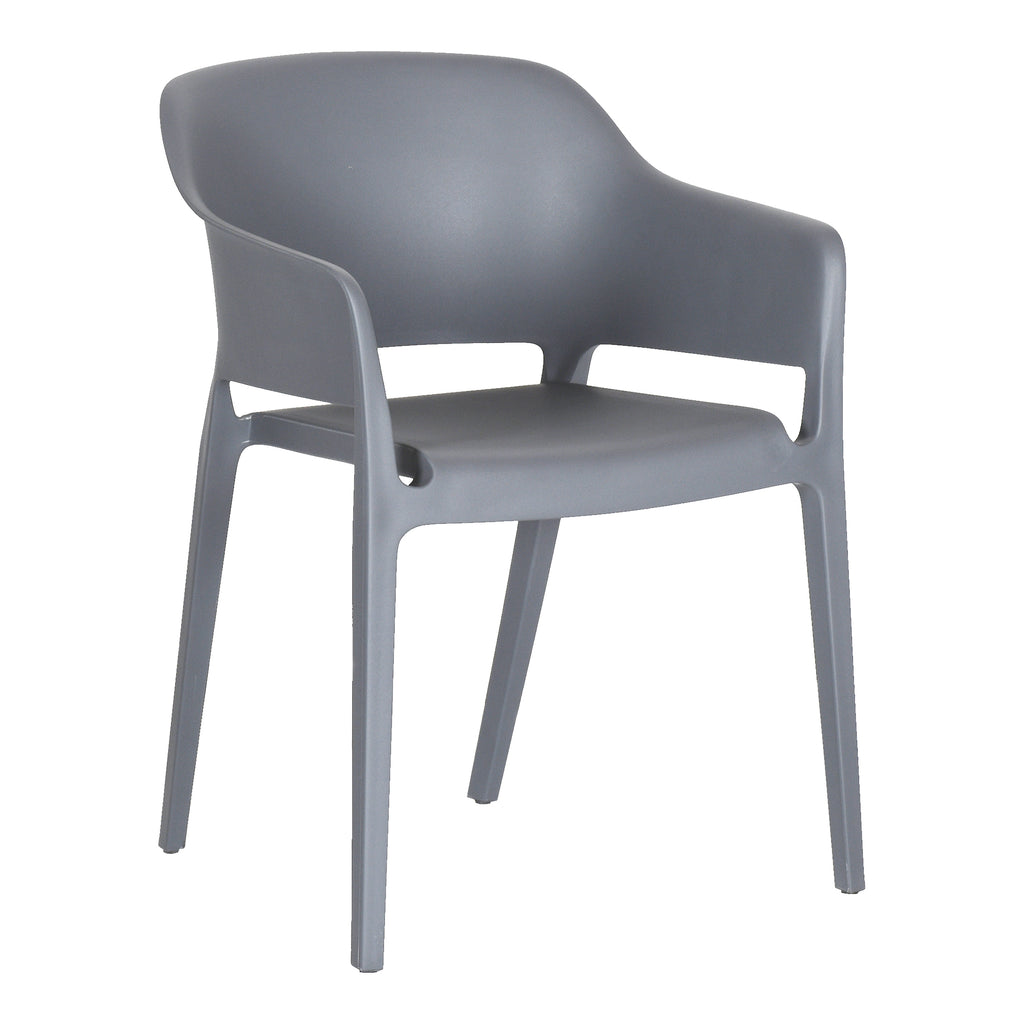 FARO OUTDOOR DINING CHAIR CHARCOAL GREY-M2