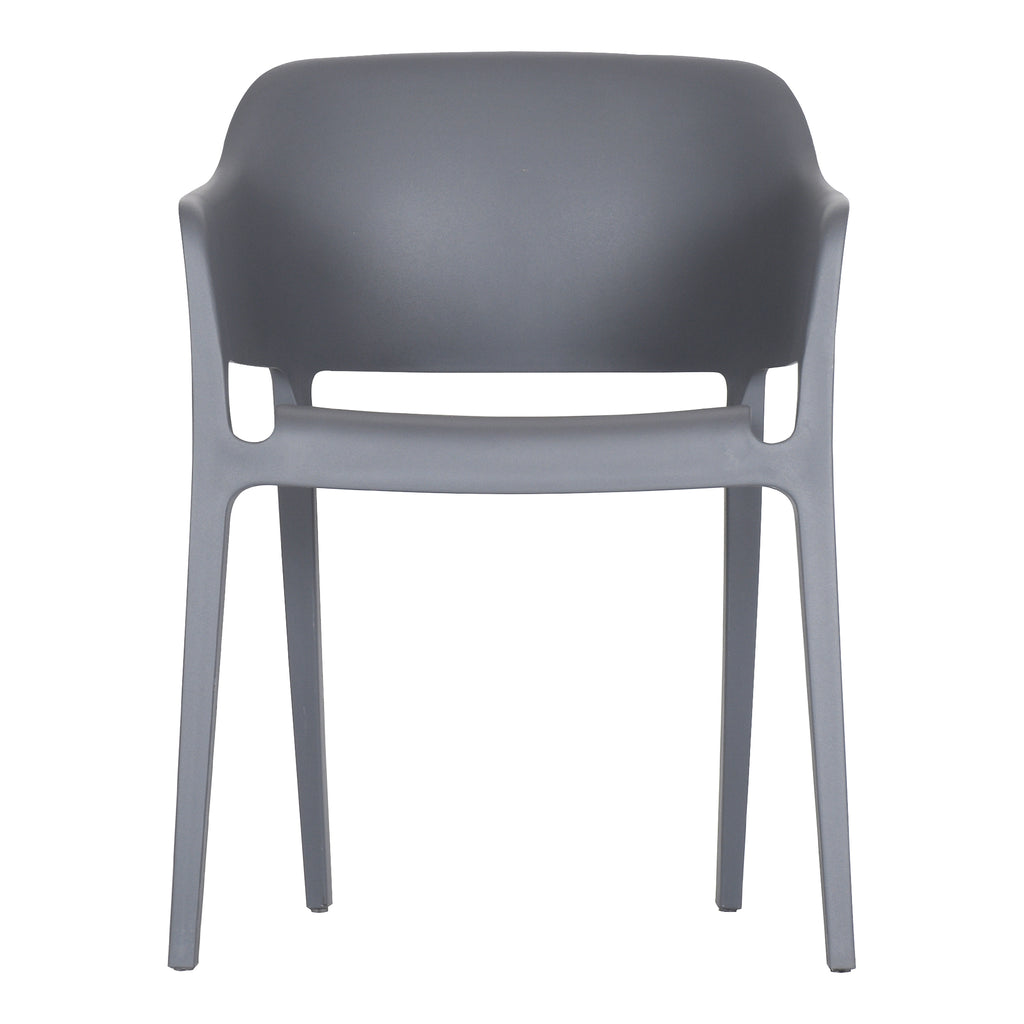 FARO OUTDOOR DINING CHAIR CHARCOAL GREY-M2