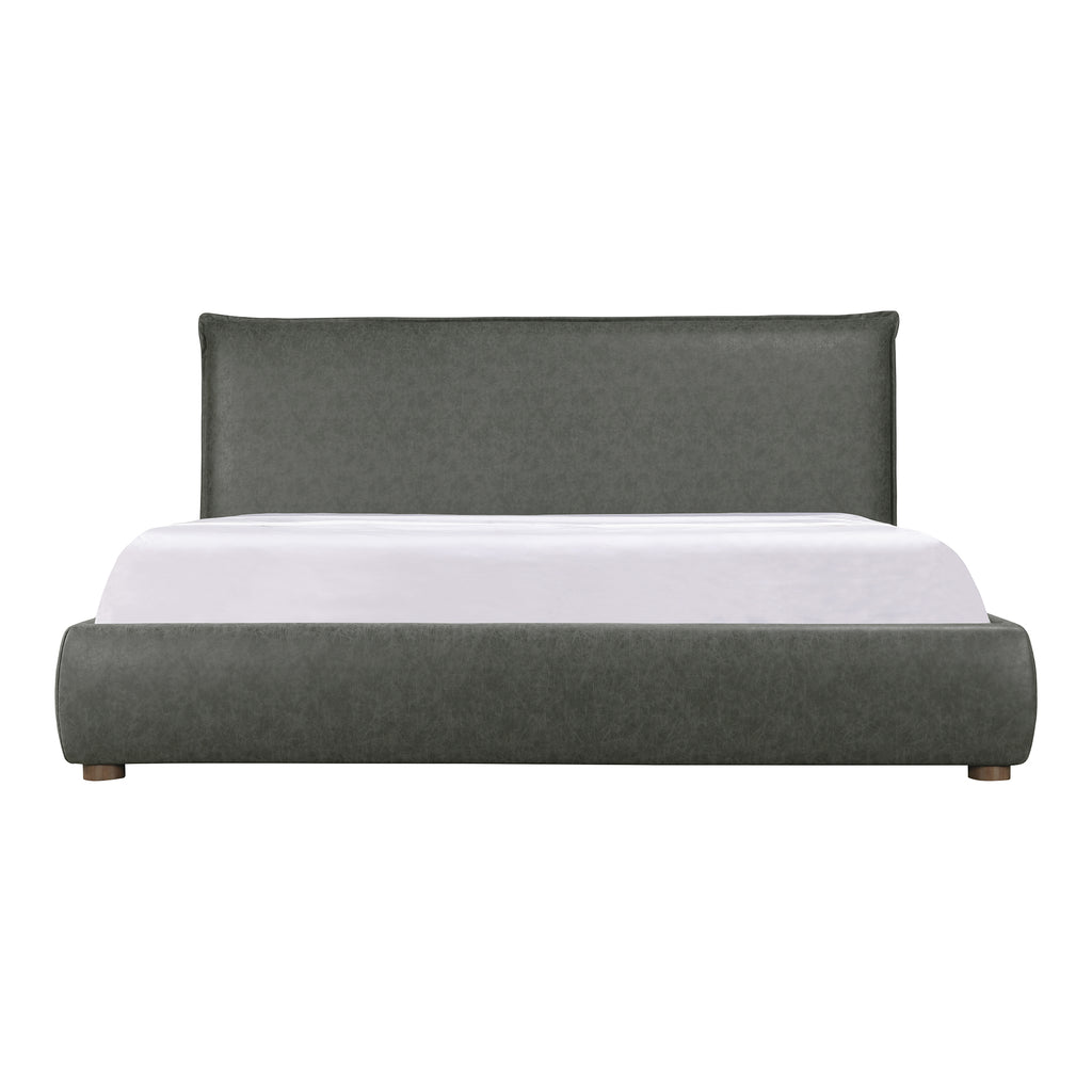 LUZON KING BED SLATE VEGAN LEATHER