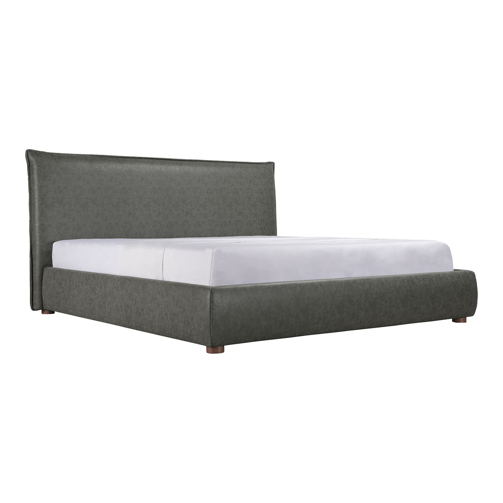 LUZON KING BED SLATE VEGAN LEATHER