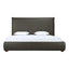 LUZON QUEEN BED TALL HEADBOARD SLATE VEGAN LEATHER