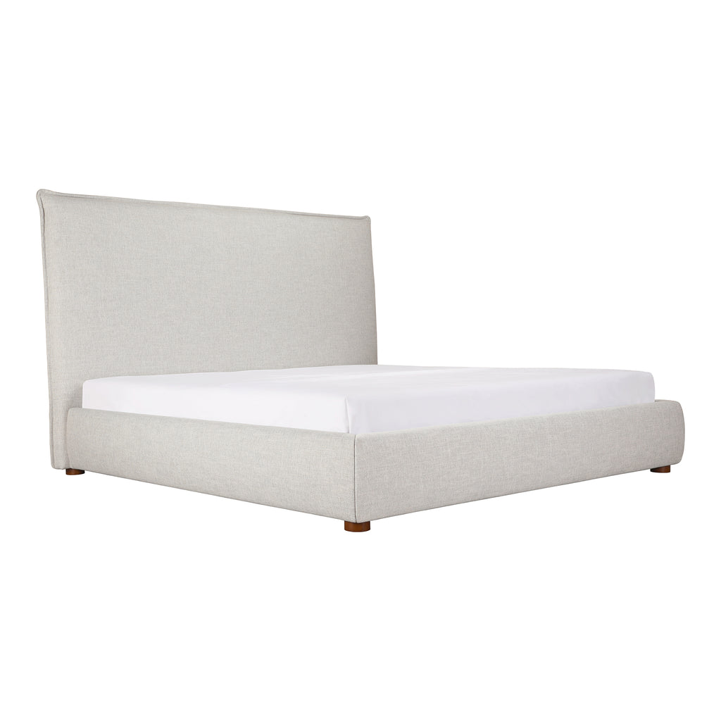 LUZON KING BED TALL HEADBOARD LIGHT GREY