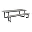 BENT DINING TABLE SMALL WEATHERED GREY