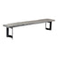 BENT BENCH SMALL WEATHERED GREY