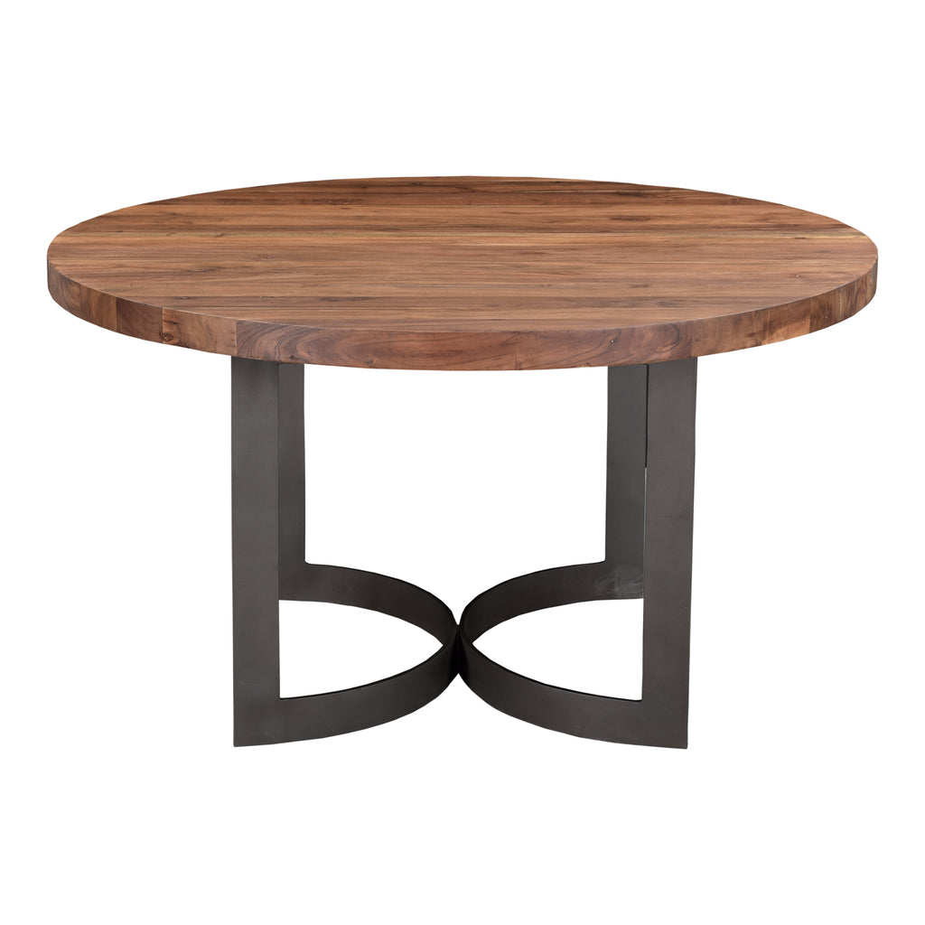 BENT ROUND DINING TABLE 54" SMOKED