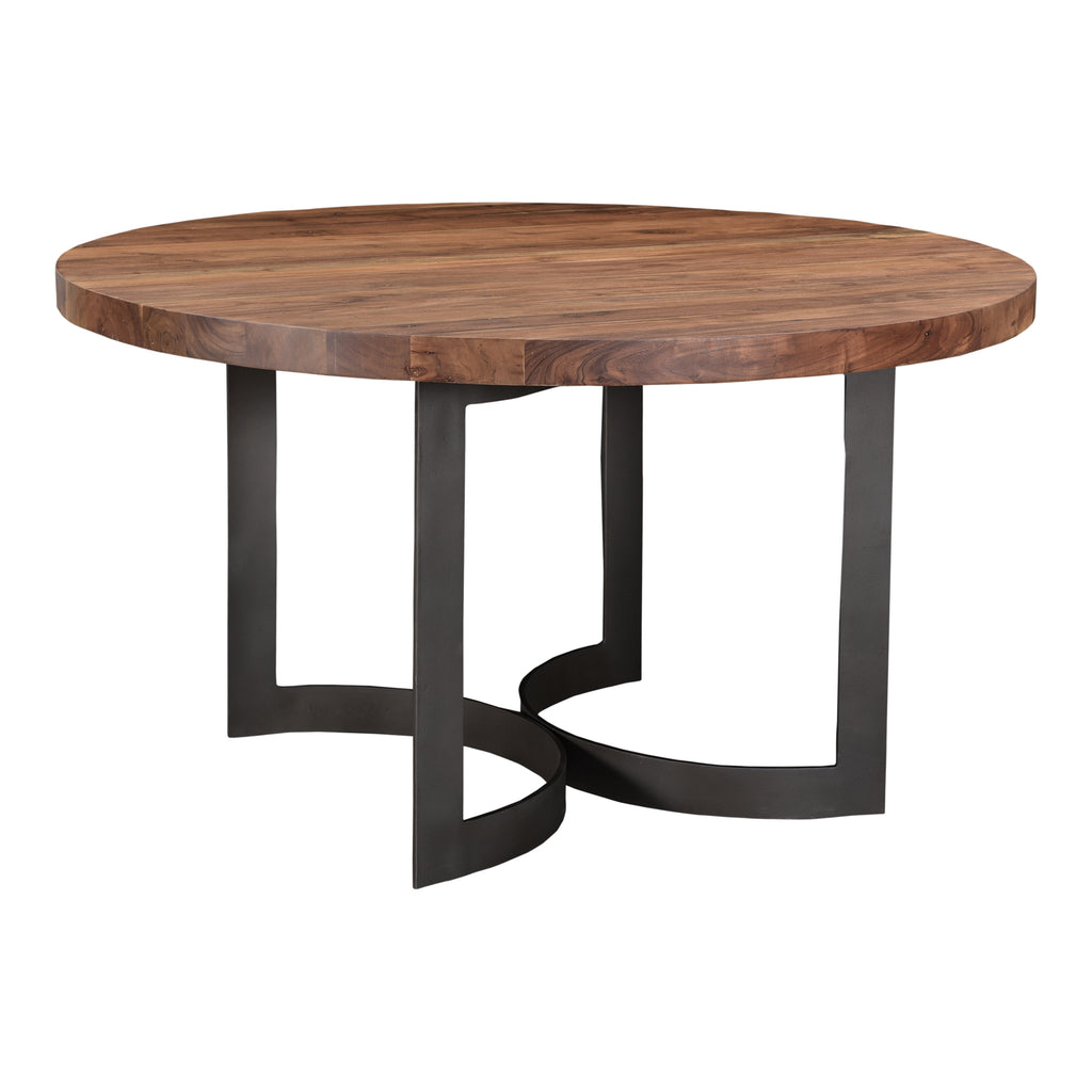 BENT ROUND DINING TABLE 54" SMOKED