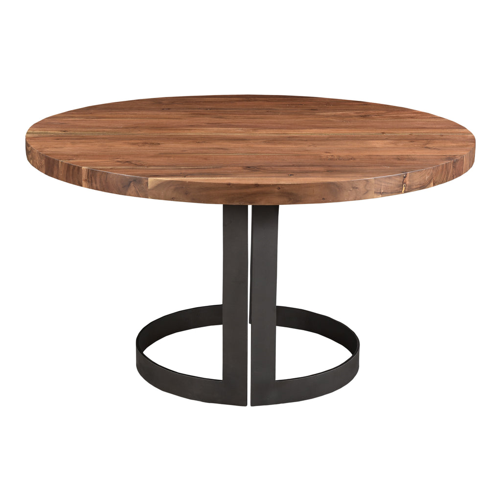 BENT ROUND DINING TABLE 54" SMOKED