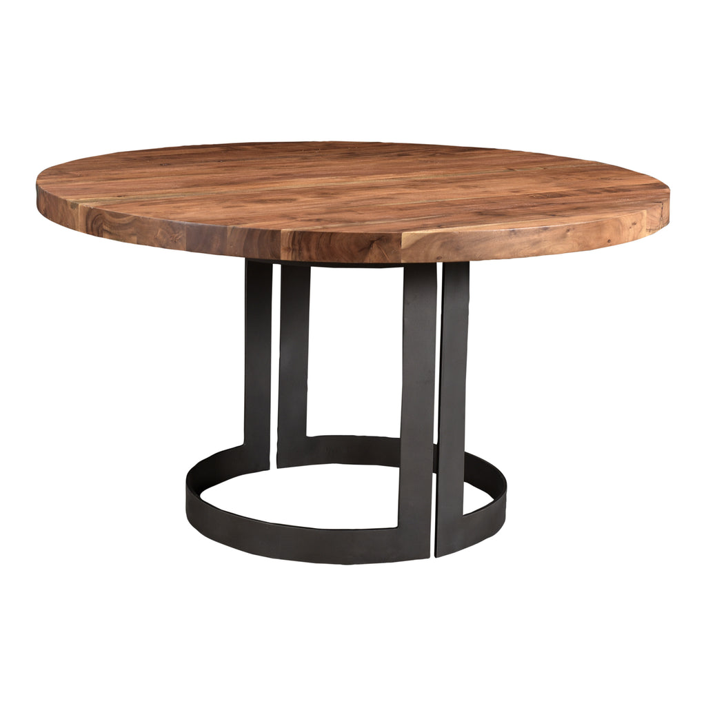 BENT ROUND DINING TABLE 54" SMOKED