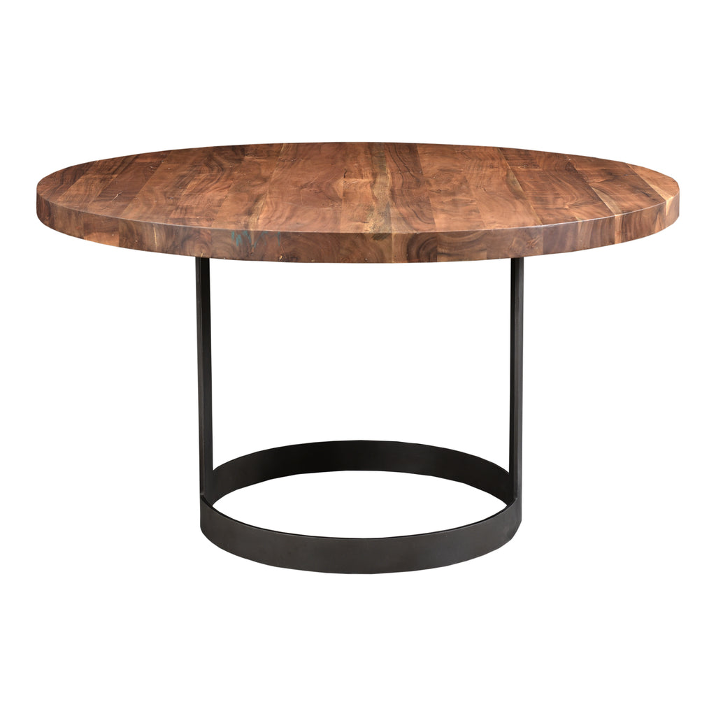 BENT ROUND DINING TABLE 54" SMOKED