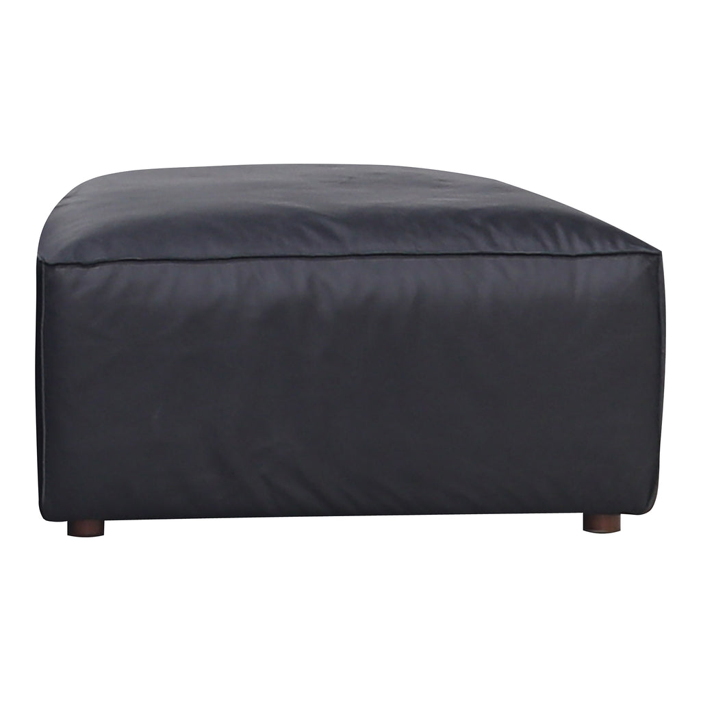 FORM OTTOMAN VANTAGE BLACK LEATHER