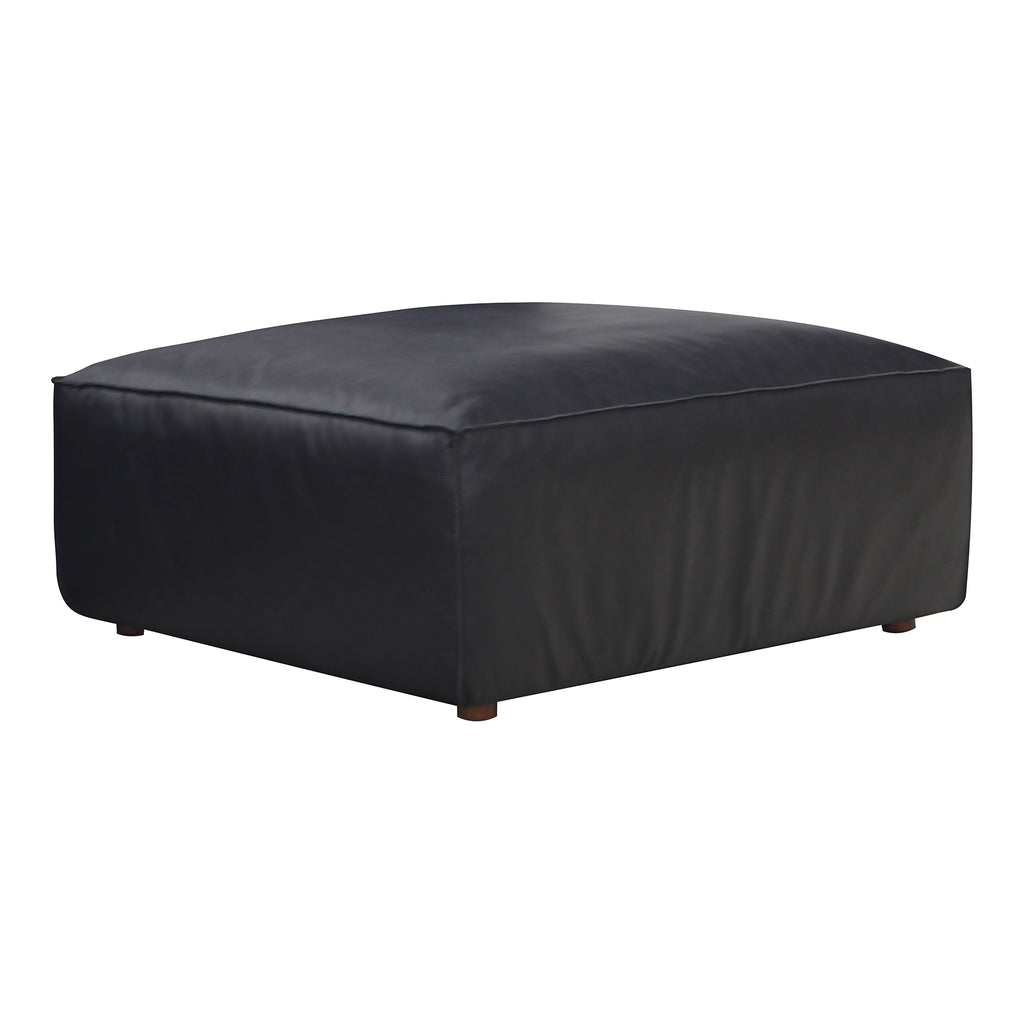 FORM OTTOMAN VANTAGE BLACK LEATHER