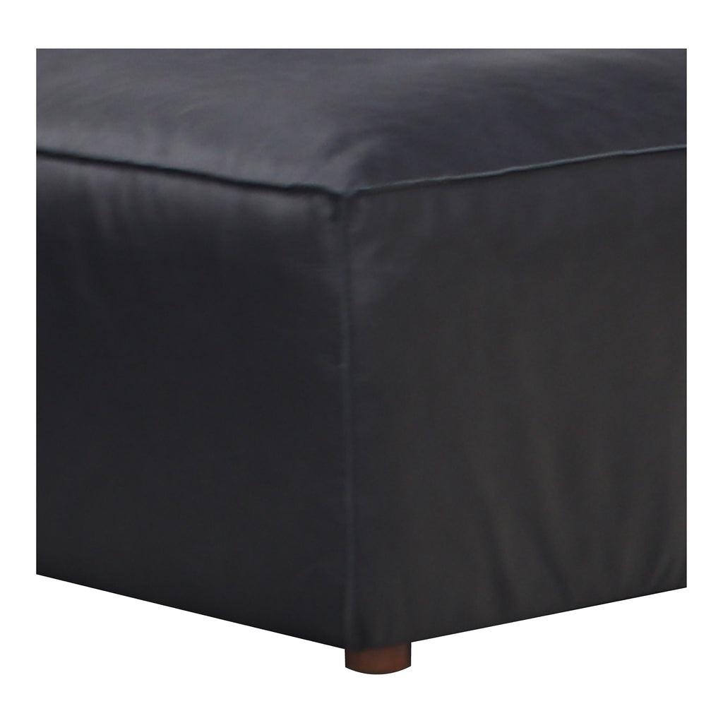 FORM OTTOMAN VANTAGE BLACK LEATHER