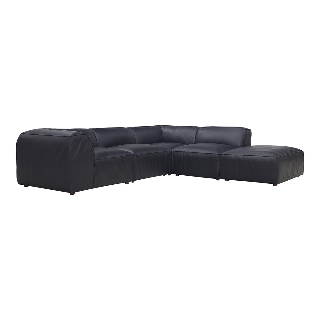 FORM CLASSIC L MODULAR SECTIONAL VANTAGE BLACK LEATHER