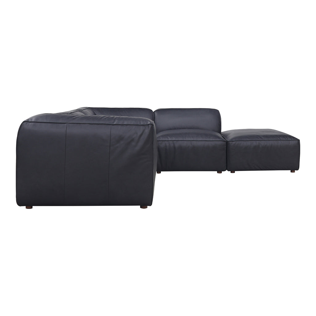 FORM CLASSIC L MODULAR SECTIONAL VANTAGE BLACK LEATHER