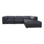 FORM CLASSIC L MODULAR SECTIONAL VANTAGE BLACK LEATHER