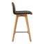 NAPOLI LEATHER COUNTER STOOL BLACK