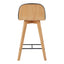 NAPOLI LEATHER COUNTER STOOL BLACK