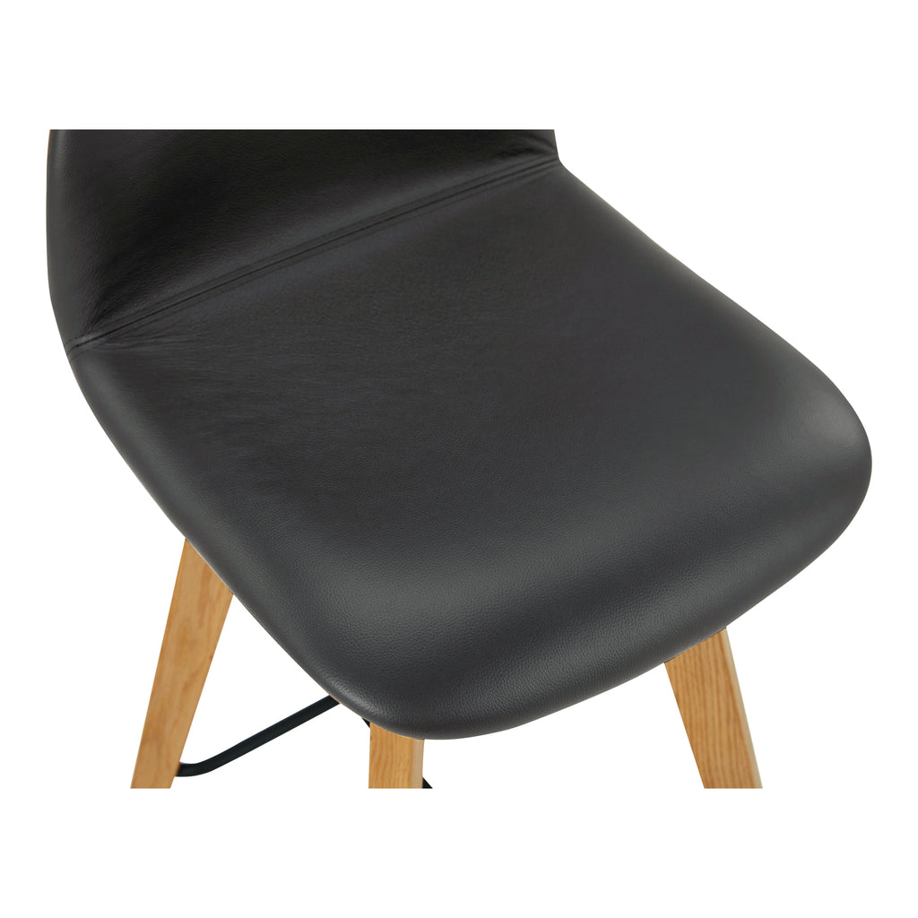 NAPOLI LEATHER COUNTER STOOL BLACK