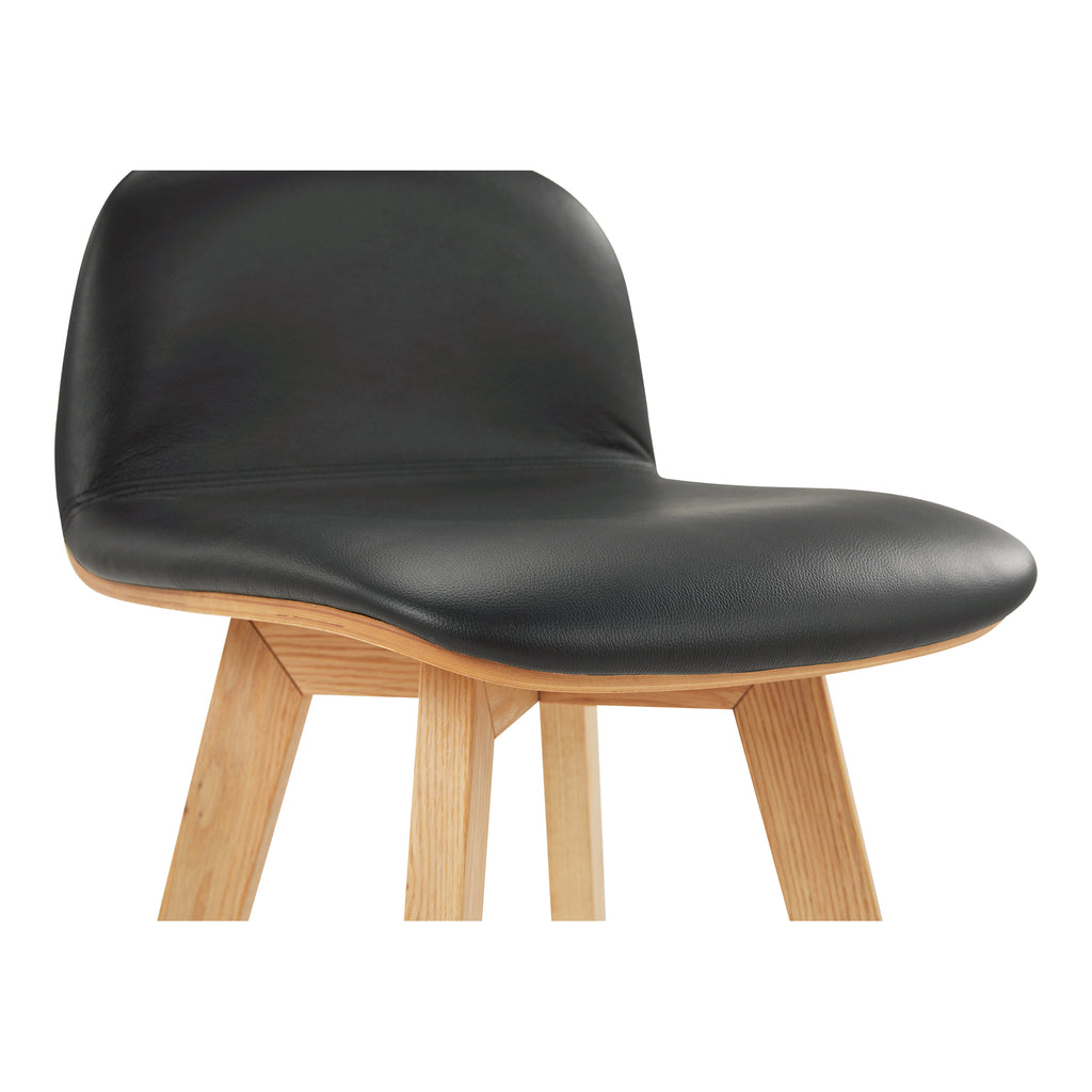 NAPOLI LEATHER COUNTER STOOL BLACK