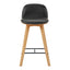 NAPOLI LEATHER COUNTER STOOL BLACK